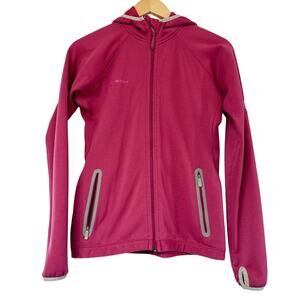 Mammut Women’s Hooded Jacket Size M Magenta Polartec Power Stretch Fleece